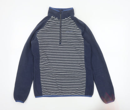 Craghoppers Women’s Blue Stripe UK 10 Half Zip Fleece Sweatshirt
