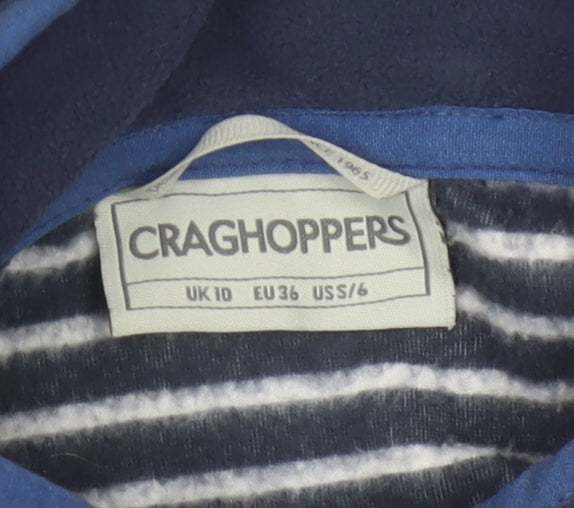 Craghoppers Women’s Blue Stripe UK 10 Half Zip Fleece Sweatshirt