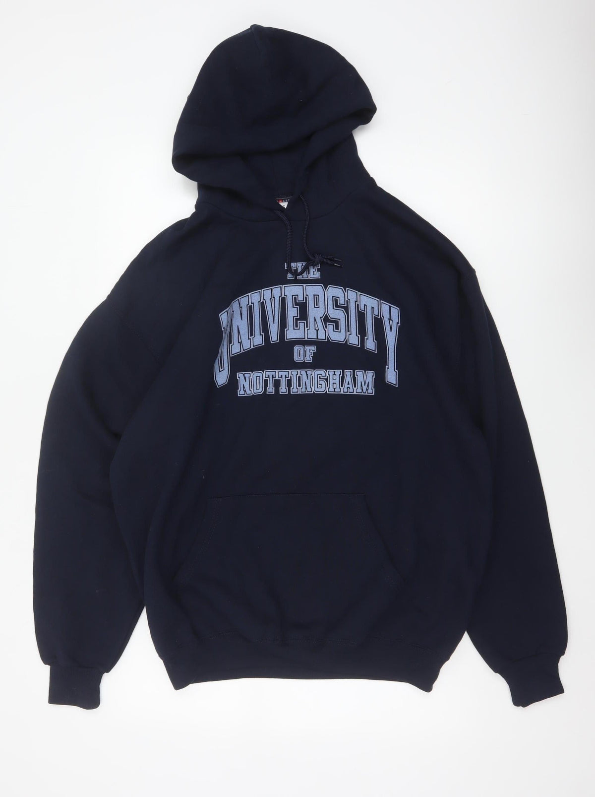 Jerzees Men’s Blue XL University of Nottingham Graphic Pullover Hoodie