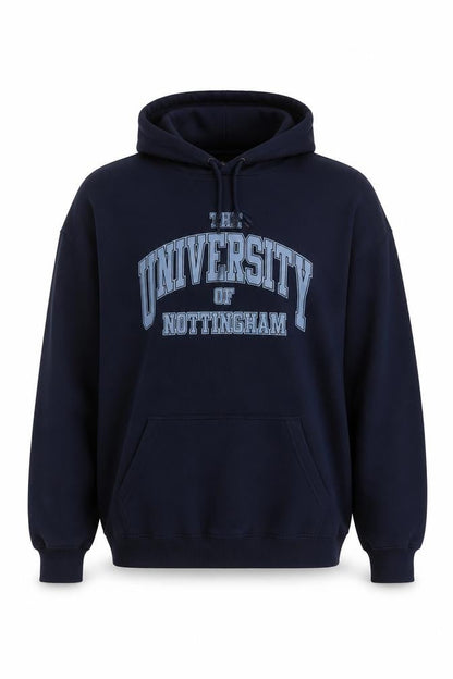 Jerzees Men’s Blue XL University of Nottingham Graphic Pullover Hoodie