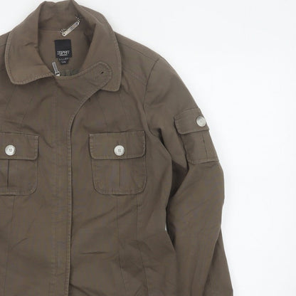 Esprit Women’s Brown UK 10 Military Utility Jacket Cotton Blend