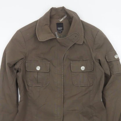Esprit Women’s Brown UK 10 Military Utility Jacket Cotton Blend