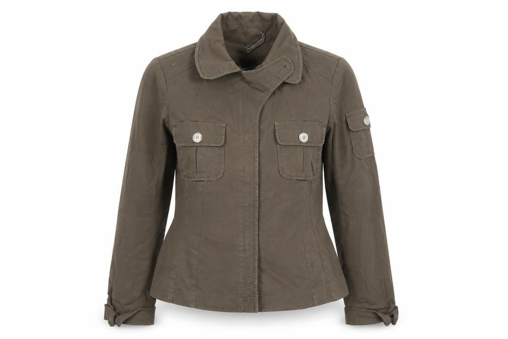 Esprit Women’s Brown UK 10 Military Utility Jacket Cotton Blend