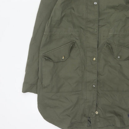 Joules Women’s Green UK 8 Waterproof Breathable Hooded Parka Coat