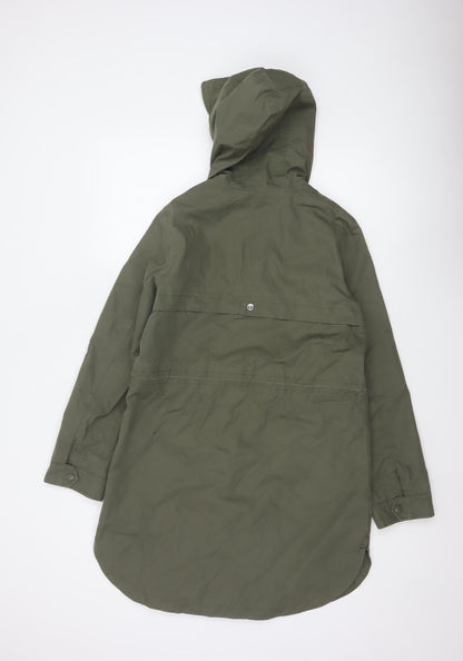 Joules Women’s Green UK 8 Waterproof Breathable Hooded Parka Coat