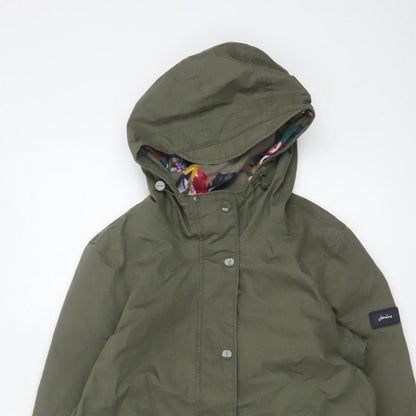 Joules Women’s Green UK 8 Waterproof Breathable Hooded Parka Coat