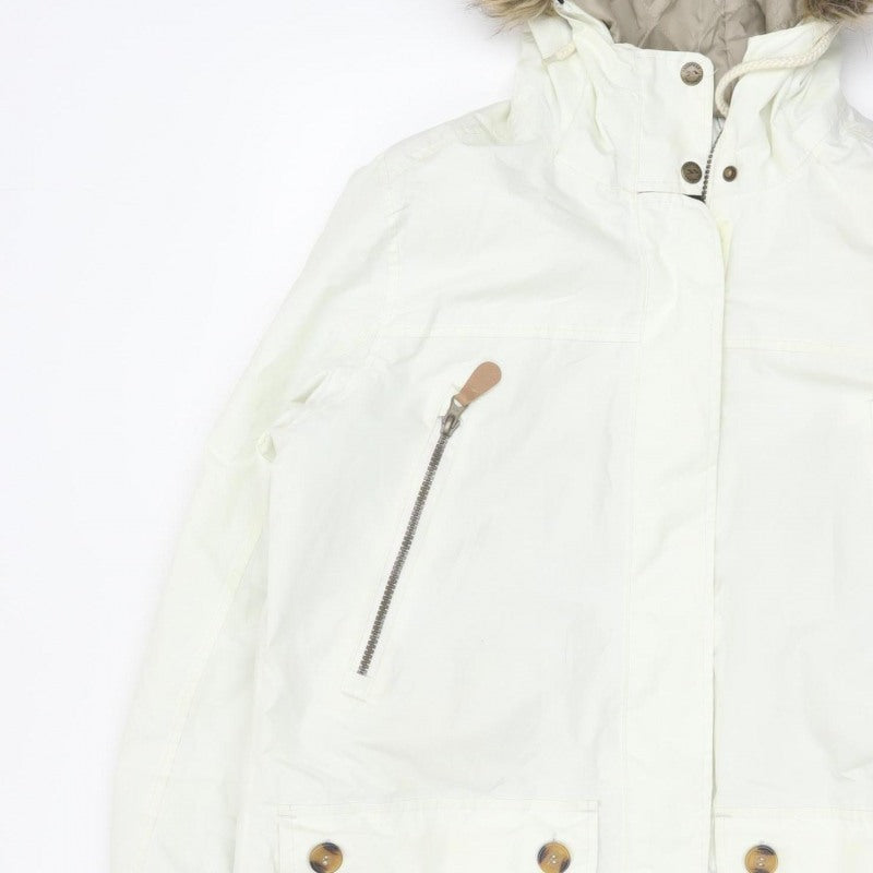 Trespass Women White UK 14 Waterproof Faux Fur Hooded Parka Coat