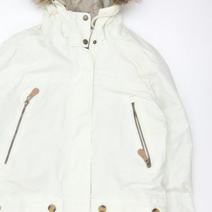 Trespass Women White UK 14 Waterproof Faux Fur Hooded Parka Coat