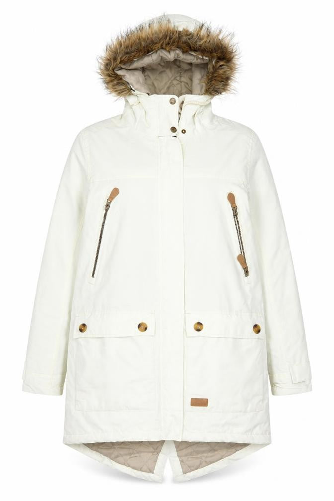 Trespass Women White UK 14 Waterproof Faux Fur Hooded Parka Coat
