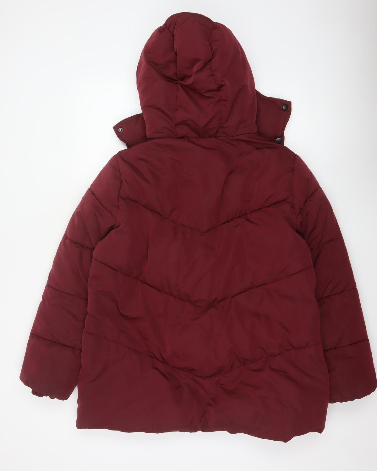 Roman Women’s Red Size 10 Hooded Quilted Puffer Coat