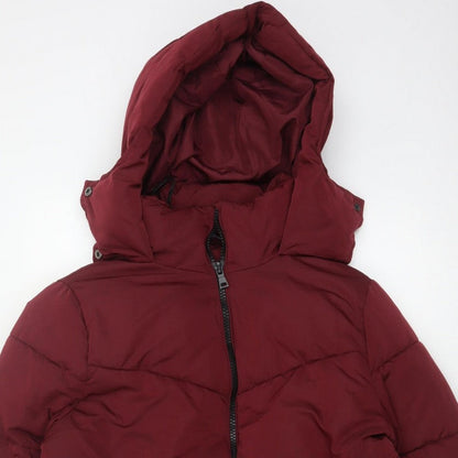 Roman Women’s Red Size 10 Hooded Quilted Puffer Coat