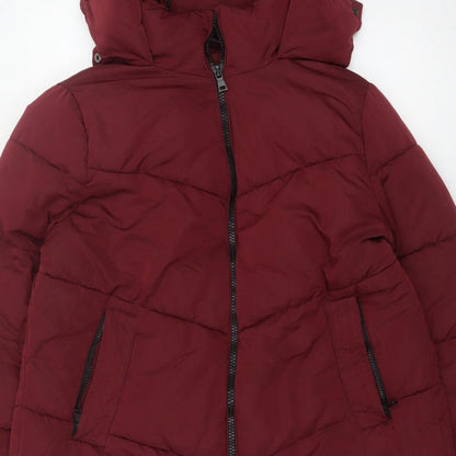 Roman Women’s Red Size 10 Hooded Quilted Puffer Coat