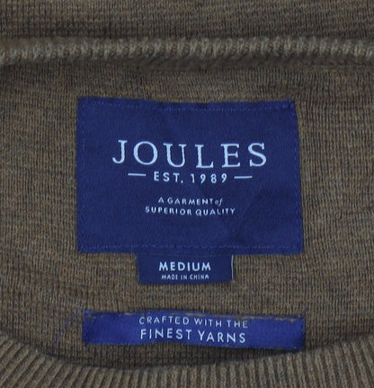 Joules Men’s Brown M Crew Neck Logo Knit Pullover Jumper