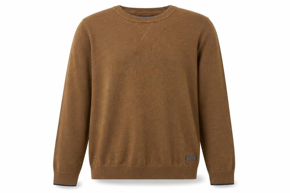 Joules Men’s Brown M Crew Neck Logo Knit Pullover Jumper