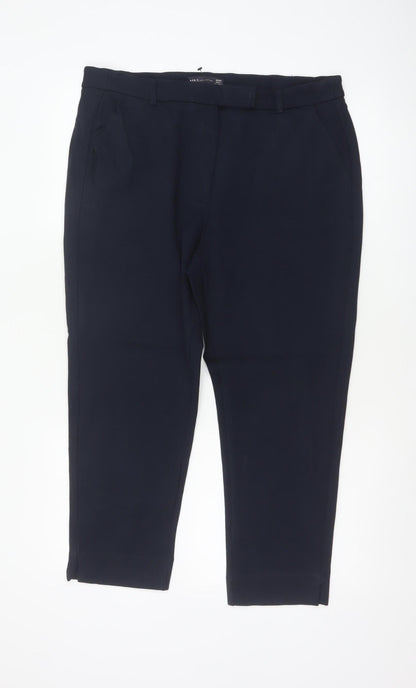 Marks and Spencer Women’s Navy Size 16 Tapered Tailored Trousers