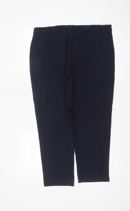 Marks and Spencer Women’s Navy Size 16 Tapered Tailored Trousers