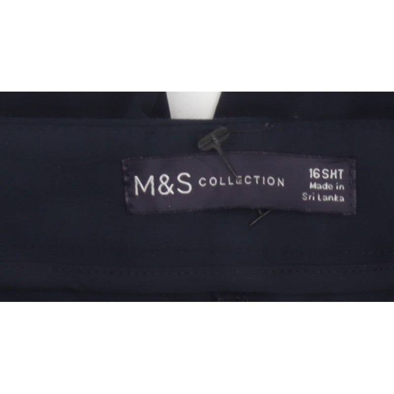 Marks and Spencer Women’s Navy Size 16 Tapered Tailored Trousers