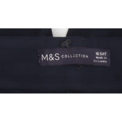 Marks and Spencer Women’s Navy Size 16 Tapered Tailored Trousers