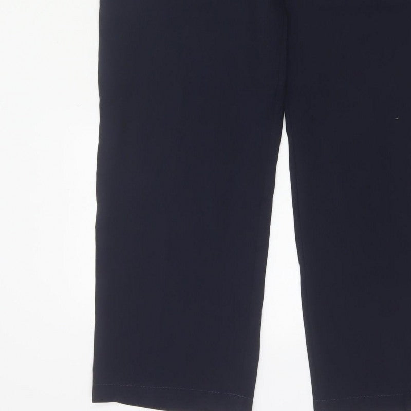 Mia Moda Women’s Navy Size 14 Straight Leg Elastic Waist Dress Trousers