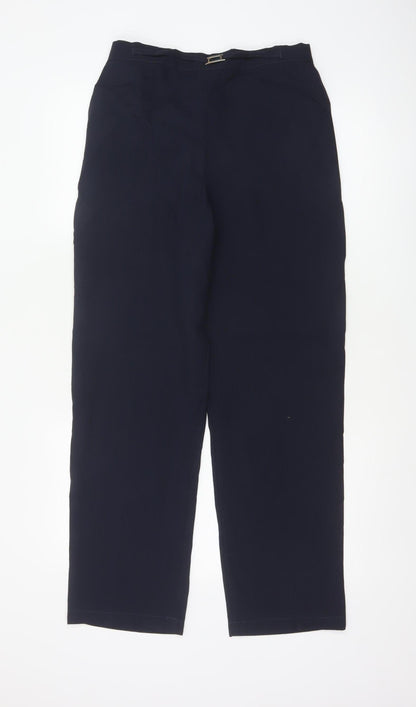Mia Moda Women’s Navy Size 14 Straight Leg Elastic Waist Dress Trousers