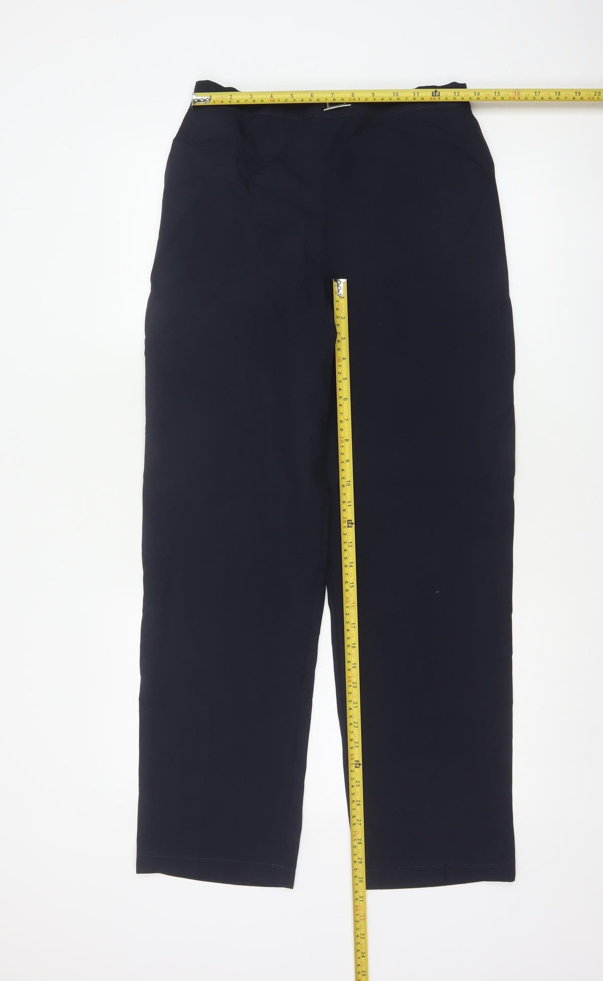 Mia Moda Women’s Navy Size 14 Straight Leg Elastic Waist Dress Trousers