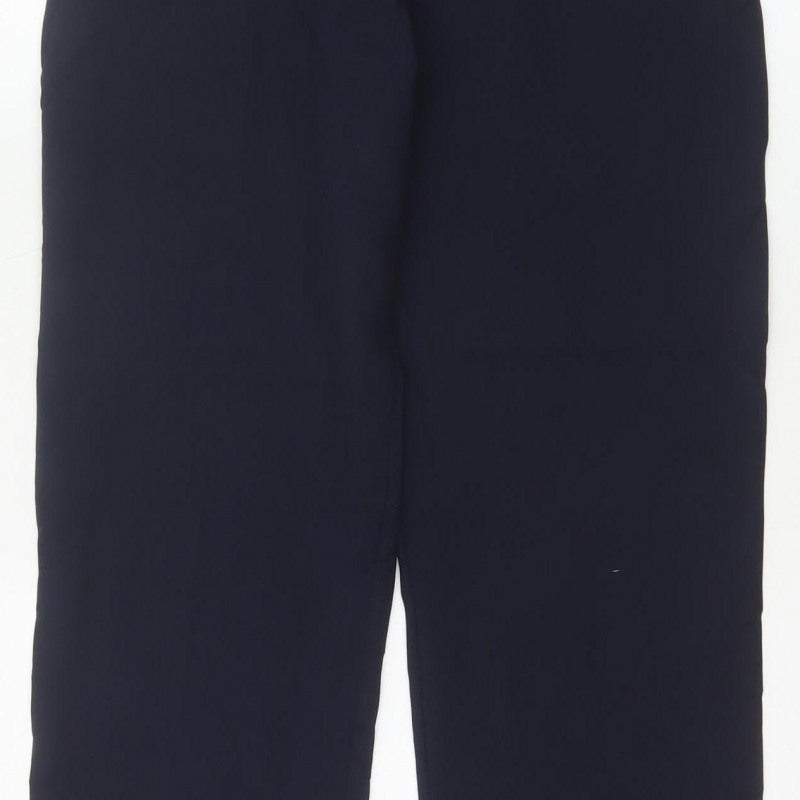 Mia Moda Women’s Navy Size 14 Straight Leg Elastic Waist Dress Trousers