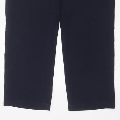 Mia Moda Women’s Navy Size 14 Straight Leg Elastic Waist Dress Trousers