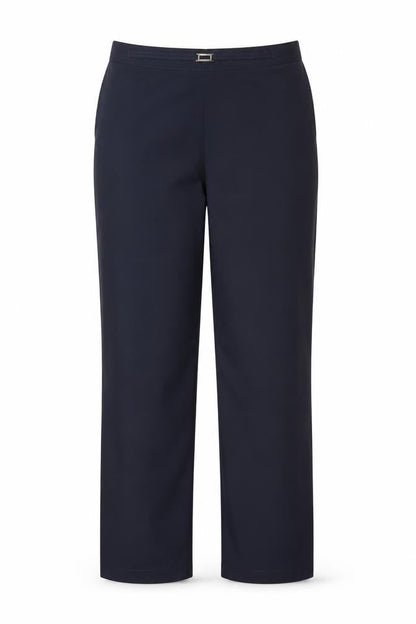 Mia Moda Women’s Navy Size 14 Straight Leg Elastic Waist Dress Trousers