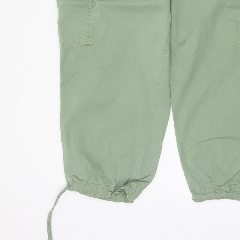 Marks & Spencer Women Green Size 16 Cargo Tapered Trousers