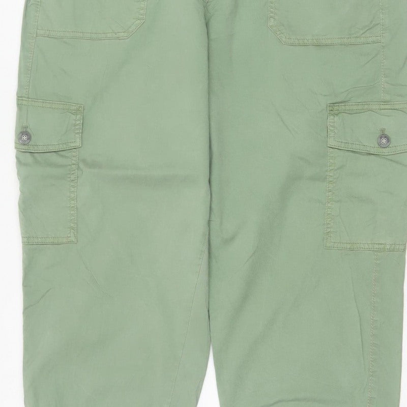 Marks & Spencer Women Green Size 16 Cargo Tapered Trousers
