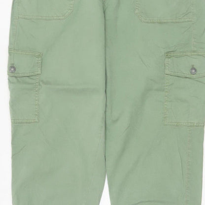 Marks & Spencer Women Green Size 16 Cargo Tapered Trousers