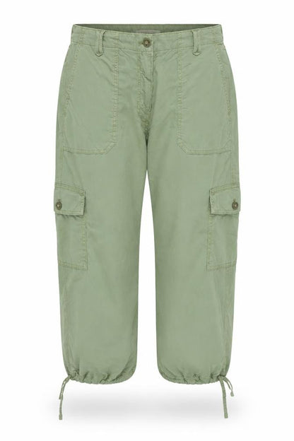 Marks & Spencer Women Green Size 16 Cargo Tapered Trousers