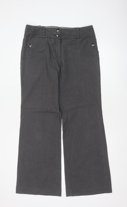 Principles Ben de Lisi Women’s Grey Pinstripe Wide Leg Trousers UK 12