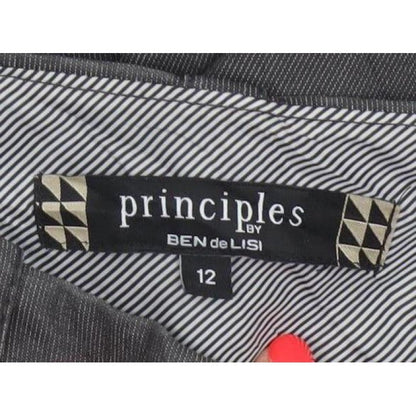 Principles Ben de Lisi Women’s Grey Pinstripe Wide Leg Trousers UK 12