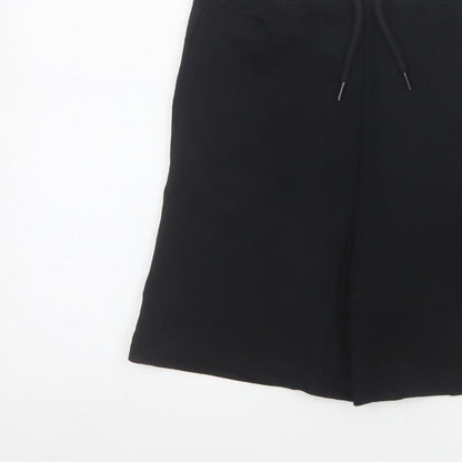 Lonsdale Boys Black 11-12 Years Sweat Shorts Cotton Drawstring Pockets