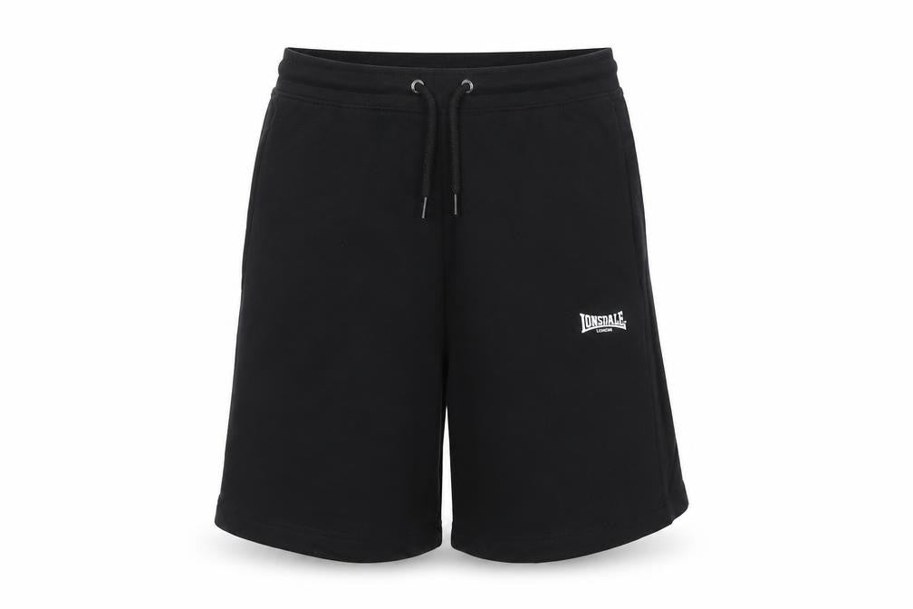 Lonsdale Boys Black 11-12 Years Sweat Shorts Cotton Drawstring Pockets