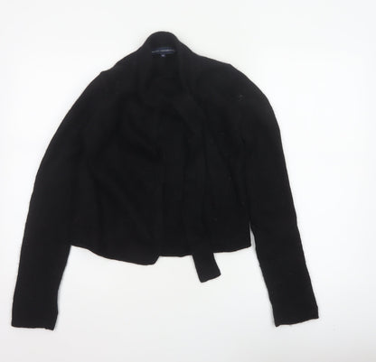 Bench Connection Women Black M Lambswool Blend Wrap Cardigan Long Sleeve