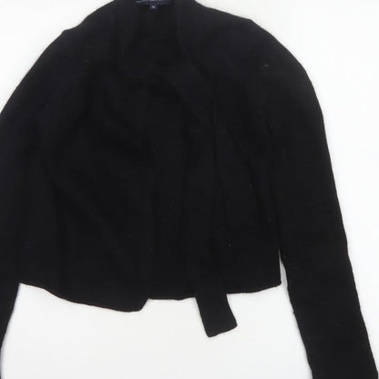 Bench Connection Women Black M Lambswool Blend Wrap Cardigan Long Sleeve