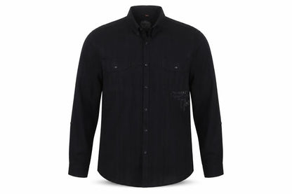 River Island Men’s Black 2XL Extra-Slim Cotton Button-Up Shirt