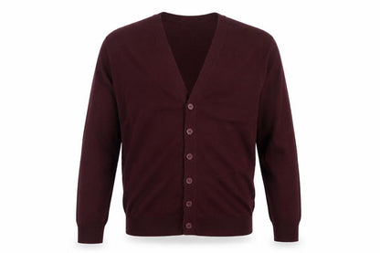 Marks and Spencer Blue Harbour Men Brown L V-Neck Button Cardigan