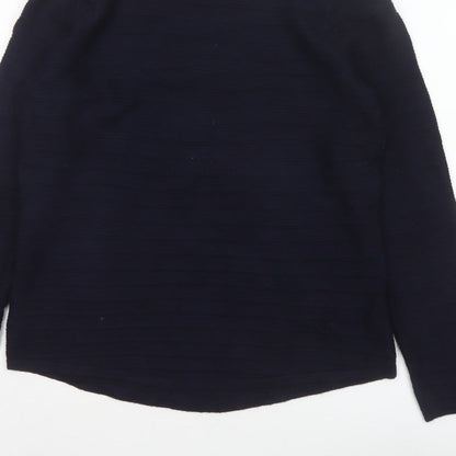 Marks and Spencer Women Blue Size 14 Cowl Neck Knit Jumper
