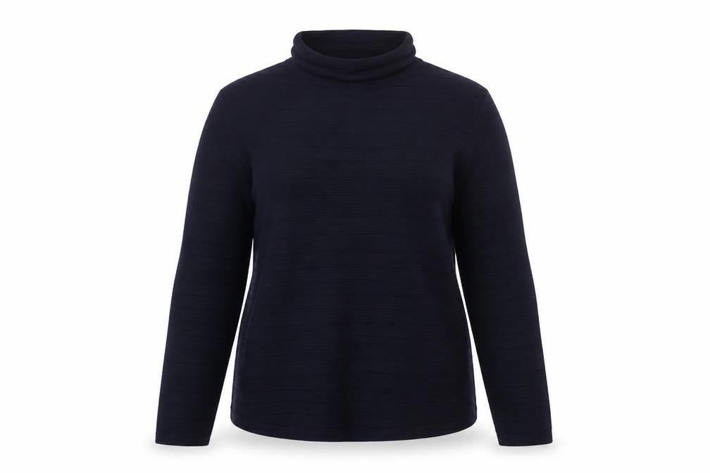 Marks and Spencer Women Blue Size 14 Cowl Neck Knit Jumper