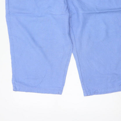BM Casual Women’s Blue Size 22 Cropped Drawstring Pocket Trousers
