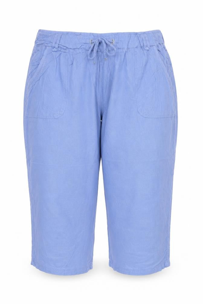 BM Casual Women’s Blue Size 22 Cropped Drawstring Pocket Trousers