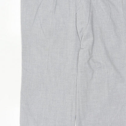 Next Women Grey Size 14 Petite Tailored Straight Leg Dress Trousers