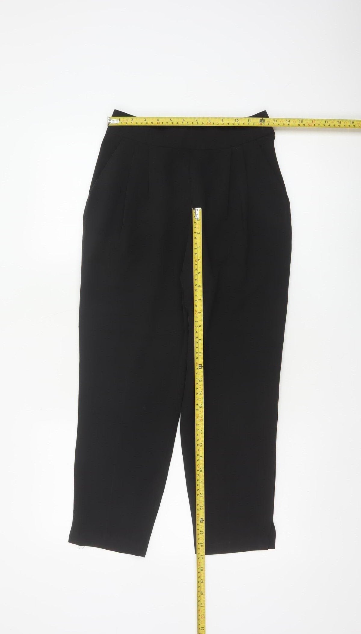 ASOS Women’s Black UK 6 Tailored Tapered Dress Trousers Ankle Zip