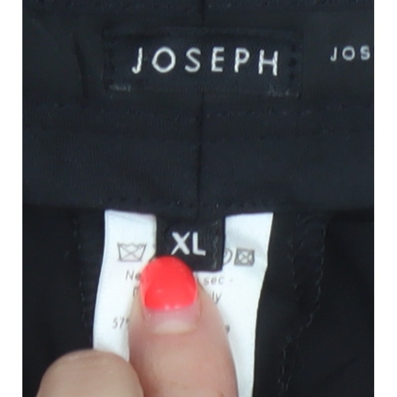 Joseph Men’s Black XL Wool Blend Straight Dress Trousers Made in France