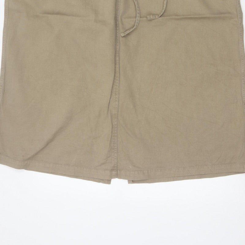 Bonmarché Women Beige UK 20 Long Cargo Skirt Drawstring Pockets