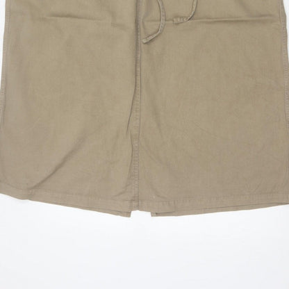 Bonmarché Women Beige UK 20 Long Cargo Skirt Drawstring Pockets