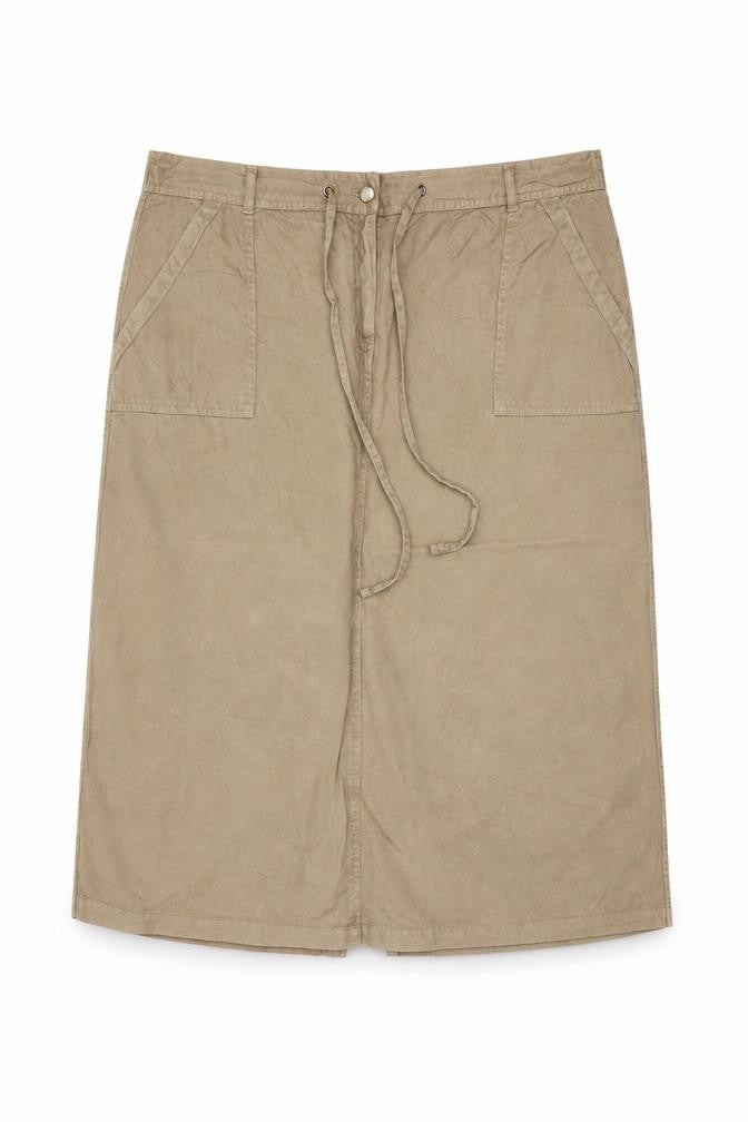 Bonmarché Women Beige UK 20 Long Cargo Skirt Drawstring Pockets